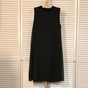 Nik and Nash Black High Neck Sleeveless A-Line Midi Dress L